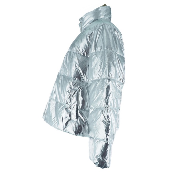 Metallic Short Puffer Jacket with Eco-Friendly Primaloft® - Picture 6 of 9